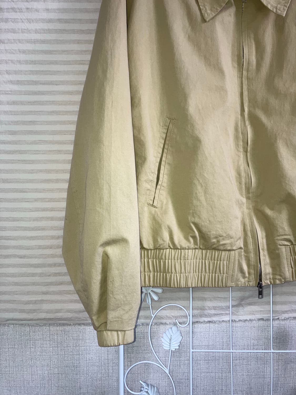 빈티지 베이지 블루종 y2k 스트릿 갸루 펑키470  상품이미지4