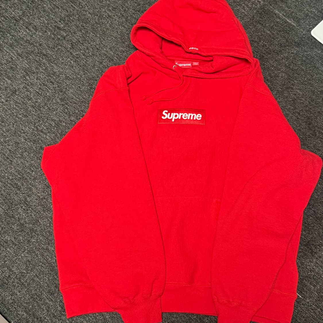 [XL] 슈프림 박스로고 후드 스웨트셔츠 레드 - 23FW 상품이미지2