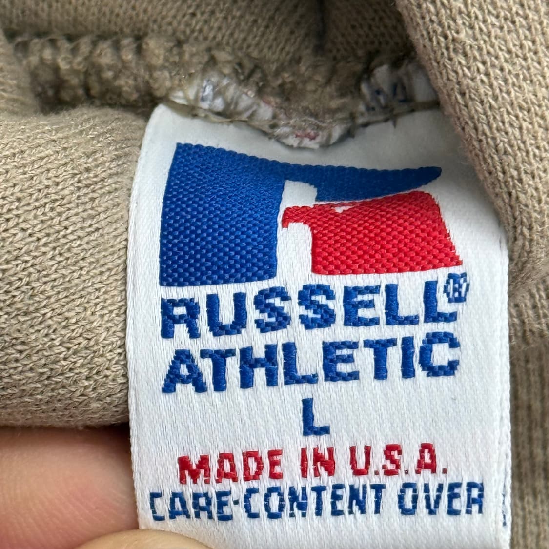 USA 러셀 에슬레틱 베이지 후드티 상품이미지2