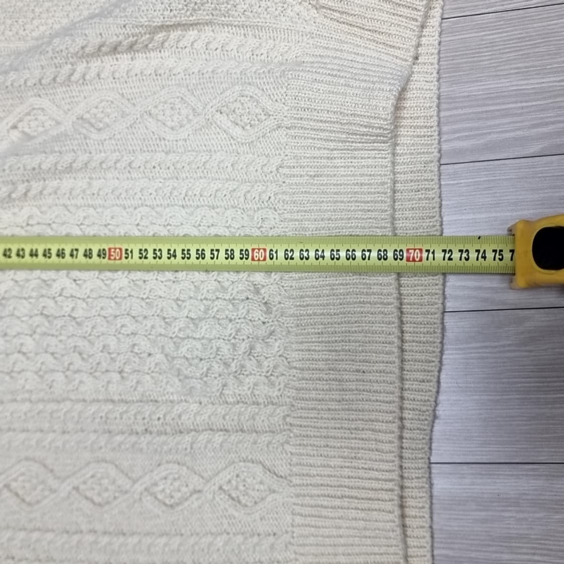 아이보리색 케이블 니트 스티브맥퀸 피셔맨 스웨터(105) 상품이미지6