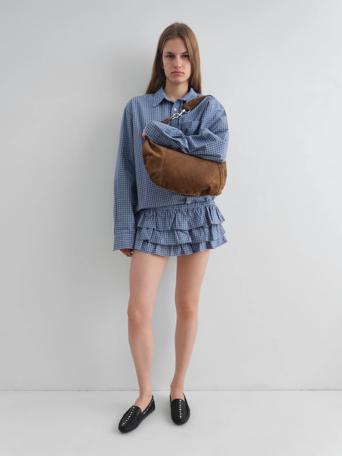 F/기마구아스 파울라 PAULA 스웨이드 호보백 브라운 상품이미지5