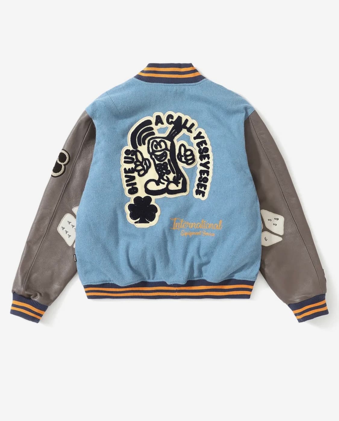 예스아이씨 Mobile Varsity Jacket Sky Blue 상품이미지2