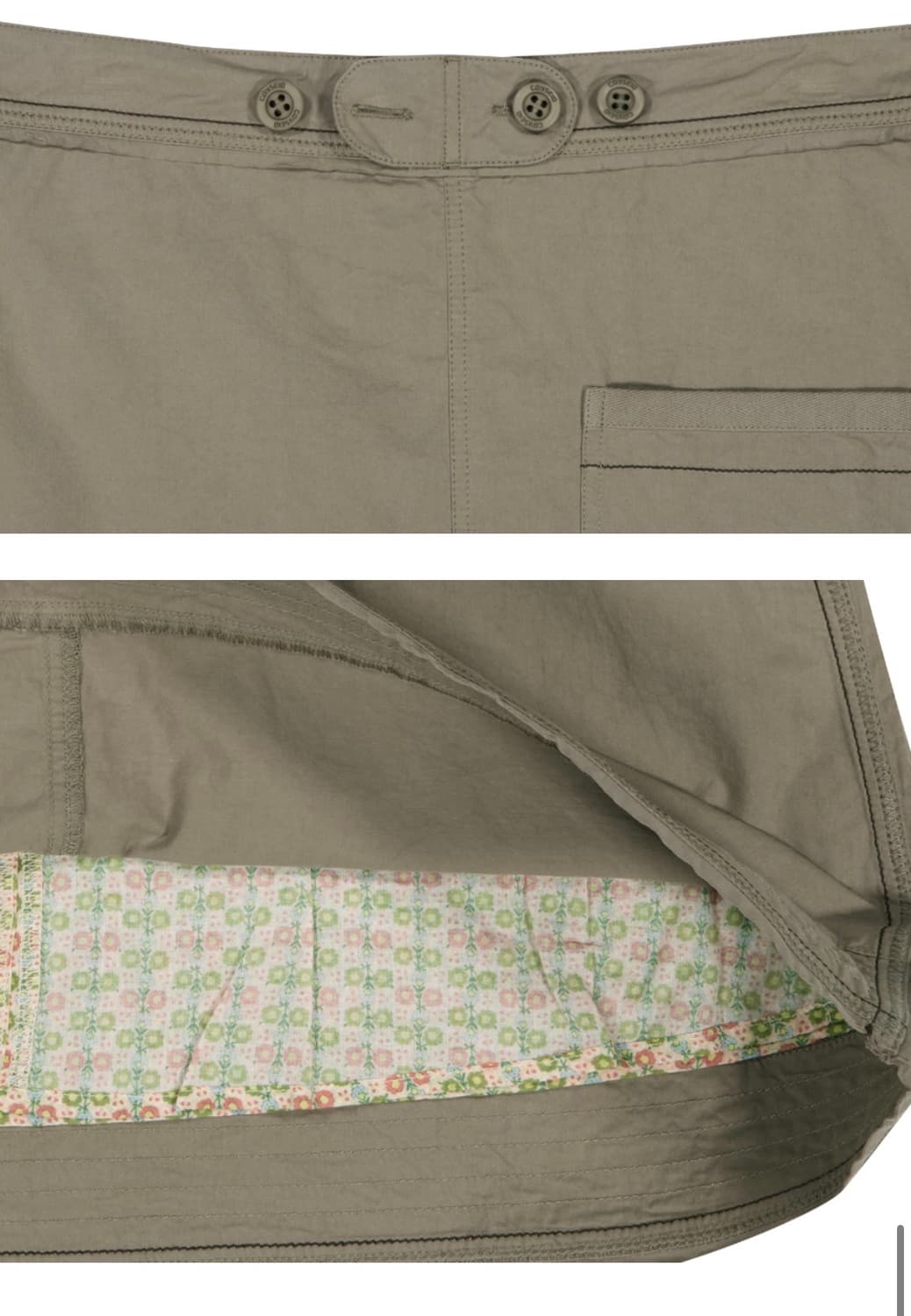 RAW EDGE COTTON SKIRT ASH BROWN 상품이미지4