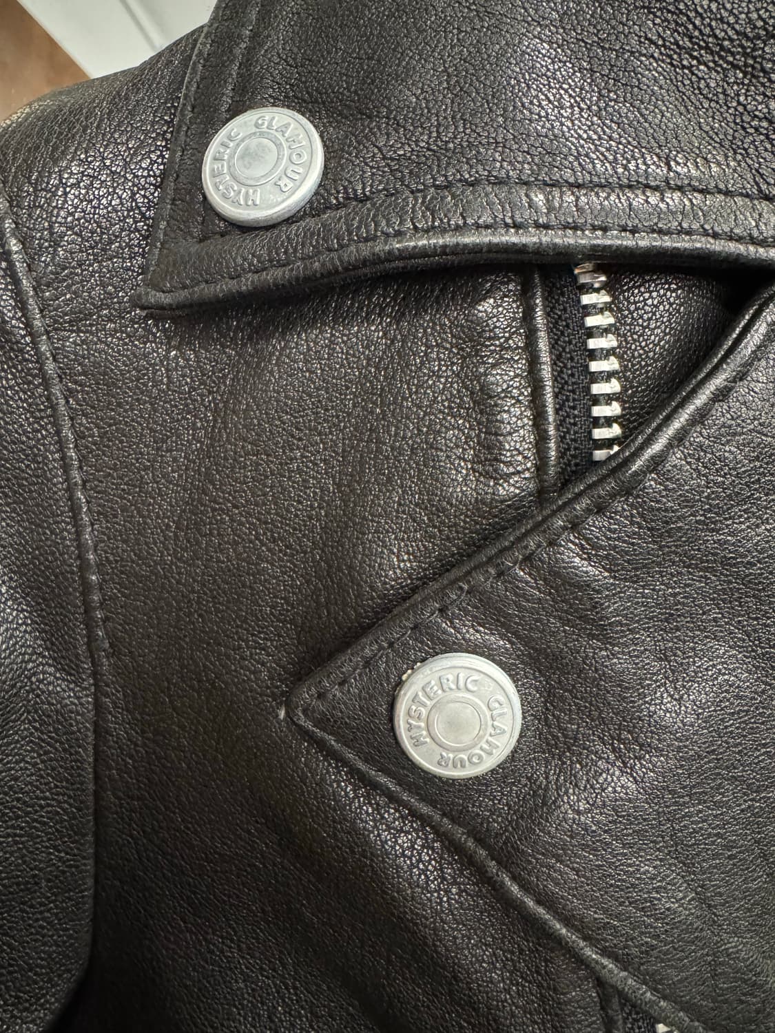 히스테릭 글래머 램 레더 더블 라이더 재킷 상품이미지4