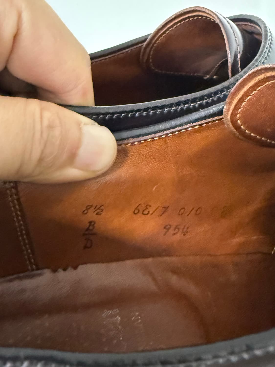 알든 954 8 1/2 D 싱클몽크 코도반 버건디 상품이미지3