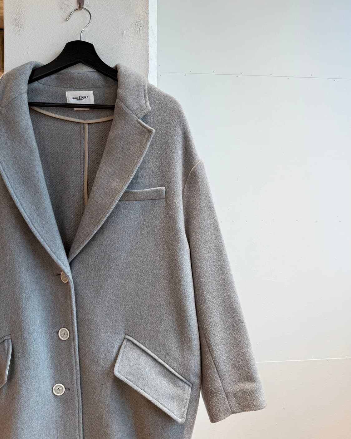 이자벨마랑 그레이 울 혼방 싱글 코트  상품이미지5