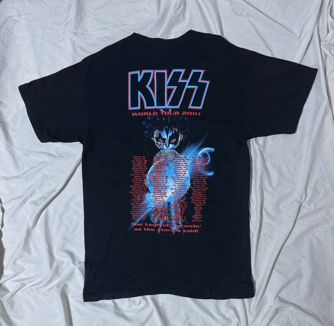 2001 usa KISS 밴드 페어웰 월드 투어 티셔츠 록 상품이미지1