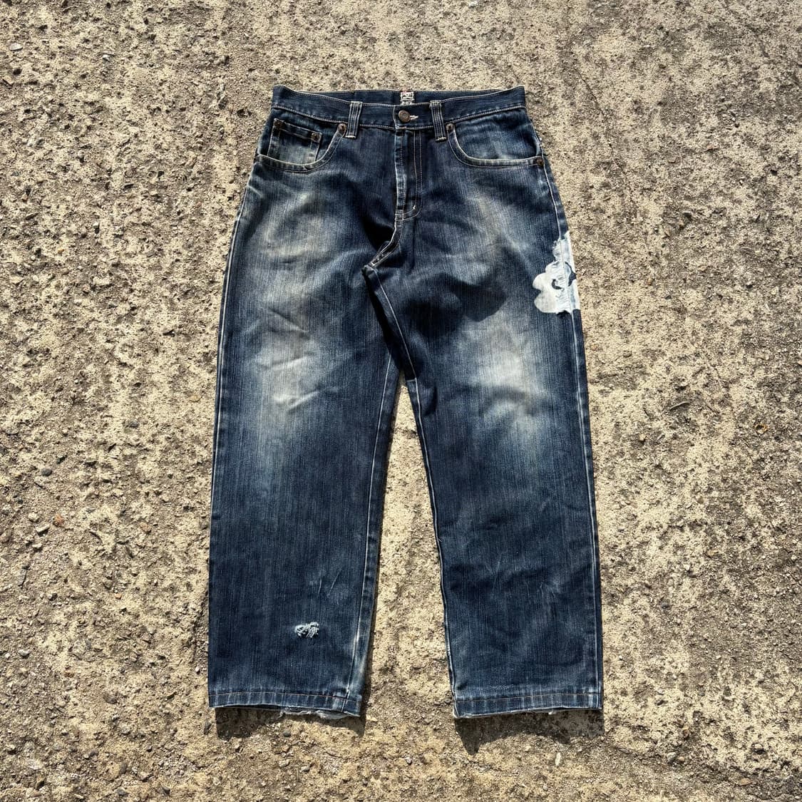 (32) 재패니즈 레이디 프린팅 디테일 데님 팬츠 상품이미지1