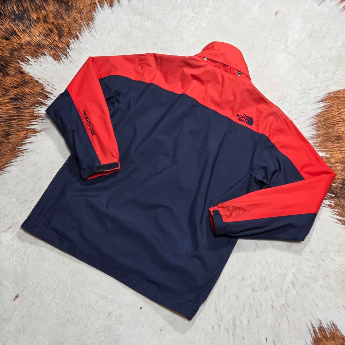 노스페이스 레드 네이비 배색 바람막이 상품이미지5