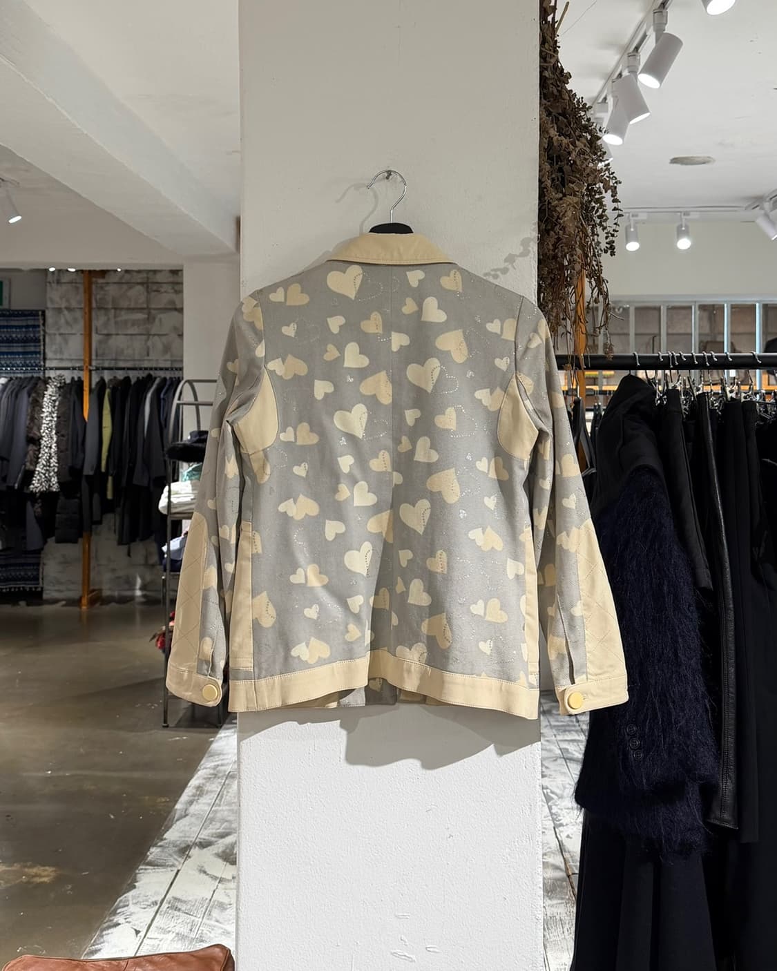 겐조 진스 블루 코튼 하트 프린트 자켓 상품이미지5