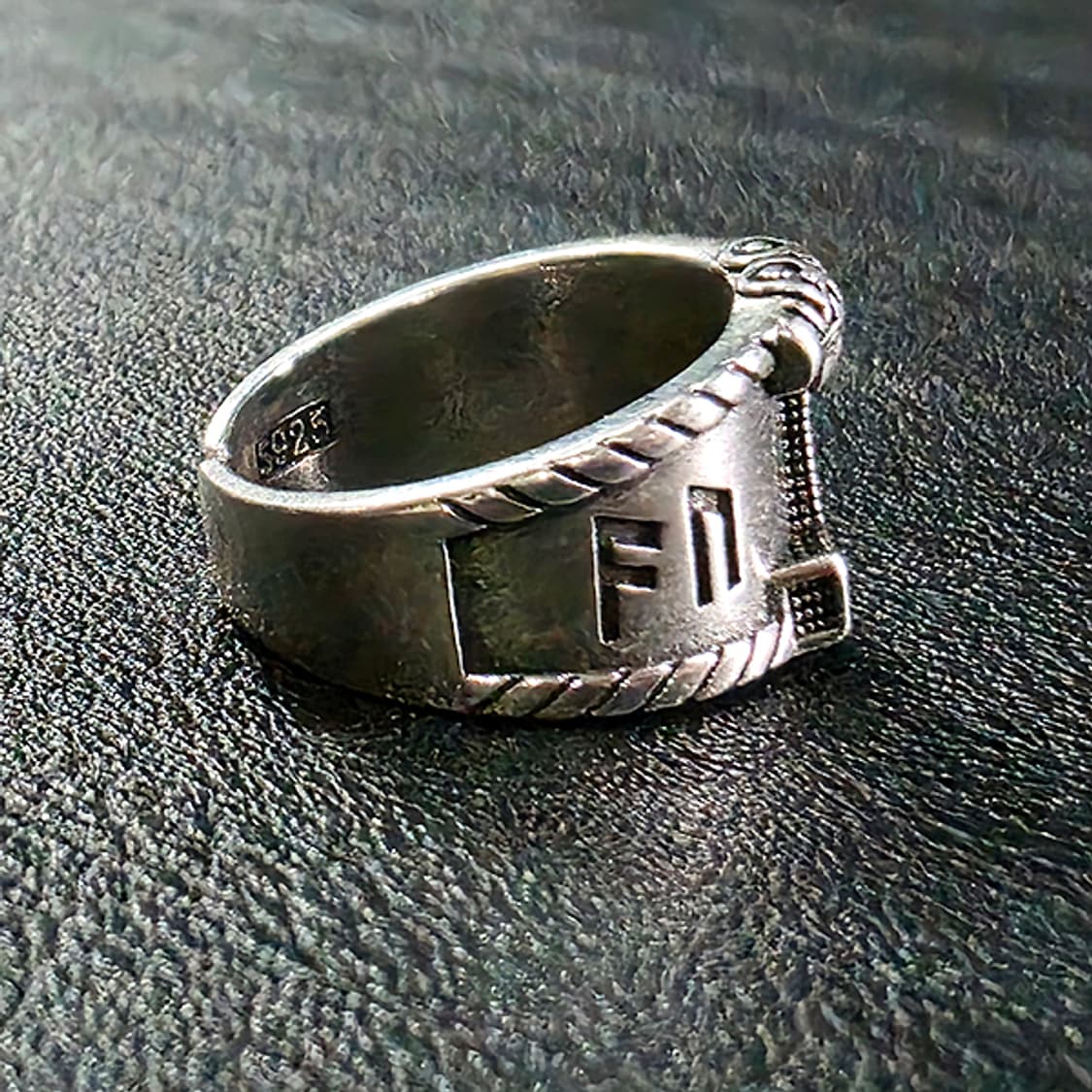 Vorn 실버 남자 엔틱 빈티지 명품 고대 룬 바이킹 반지 상품이미지2