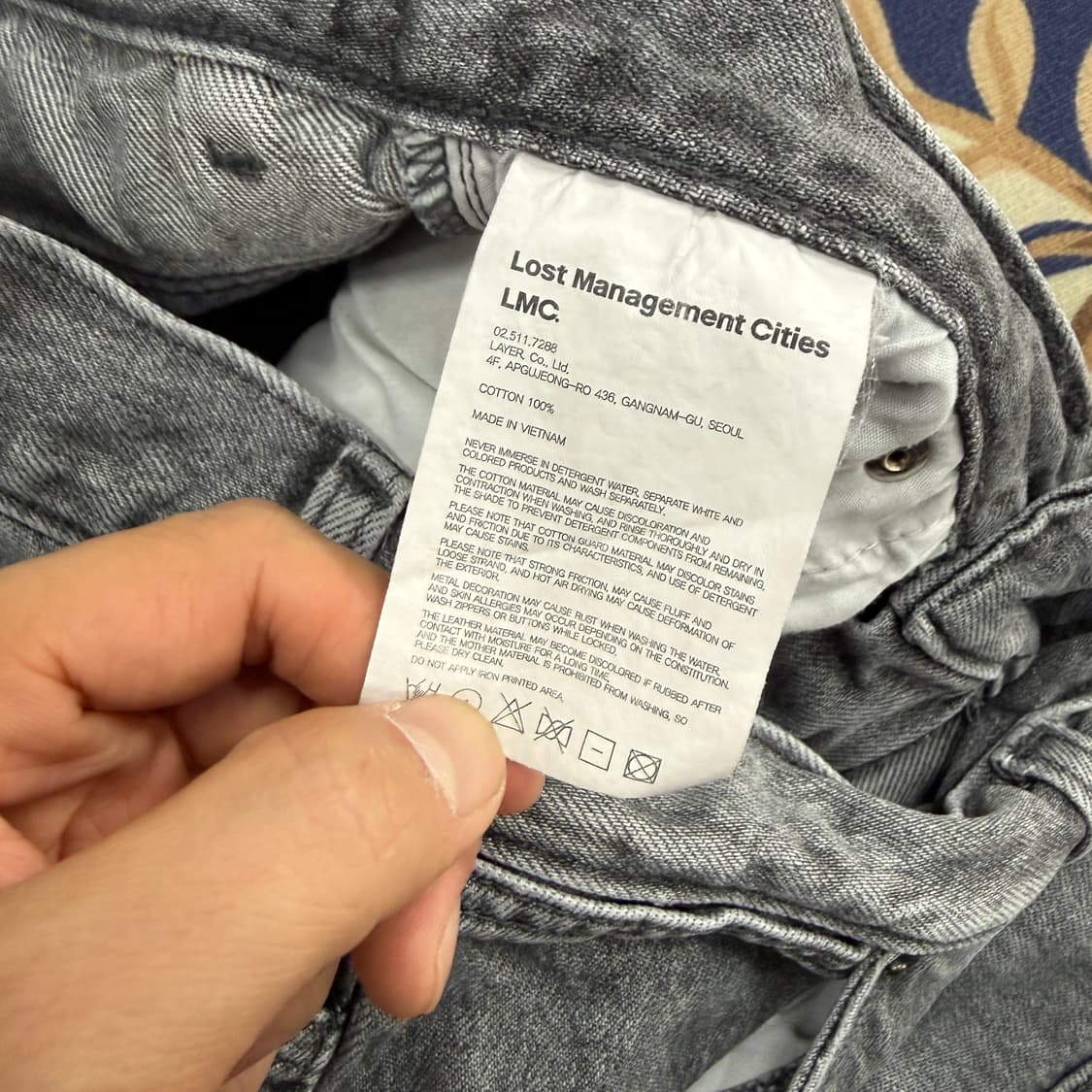 (S)엘엠씨 LMC 더블니 데님팬츠(그레이) 상품이미지3