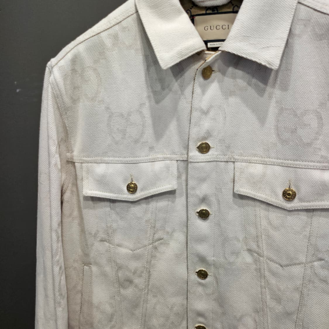 구찌 GG로고 자카드 맥시 데님자켓 상품이미지5