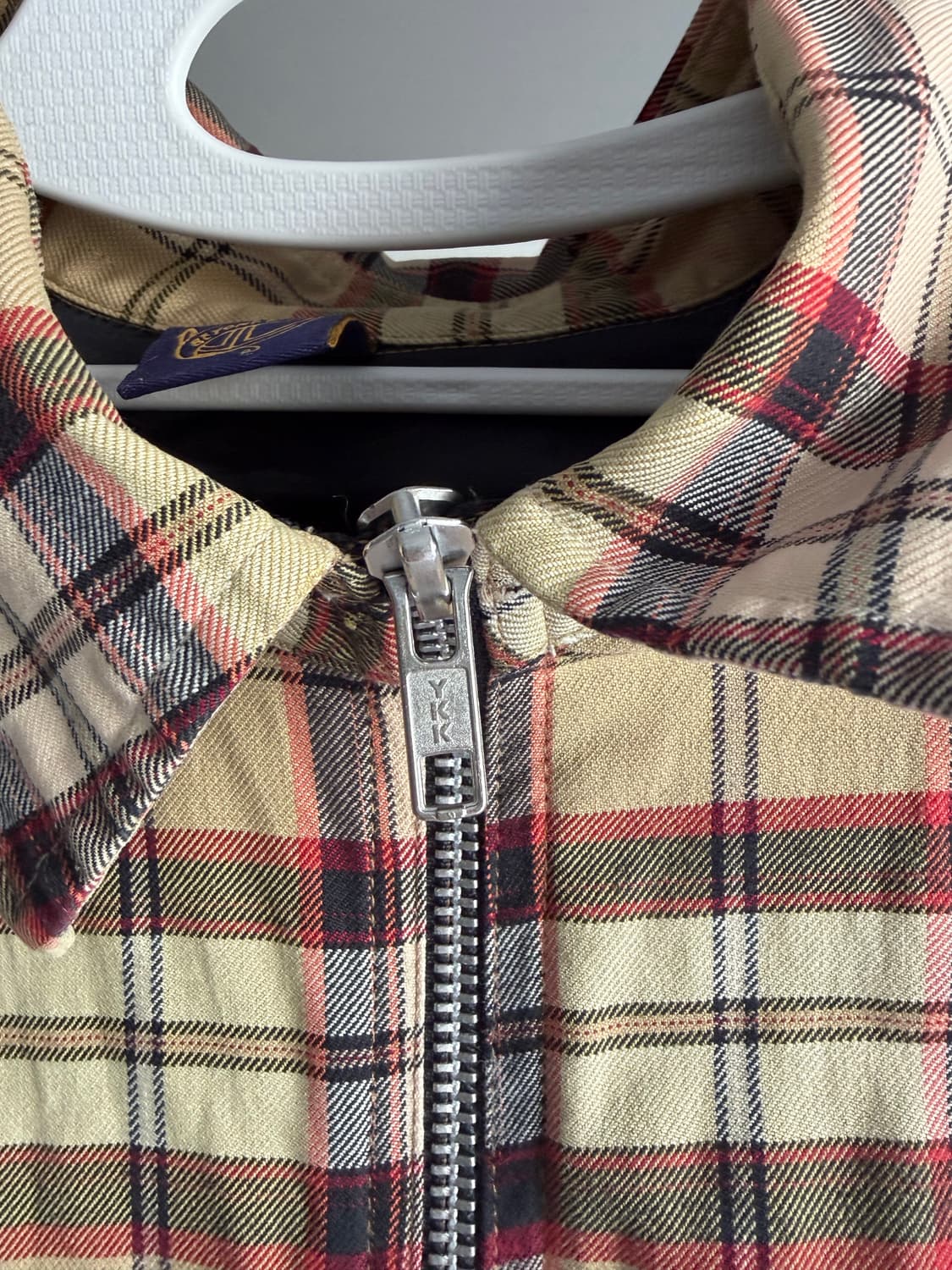 체크 패턴 빈티지 집업 자켓 상품이미지3