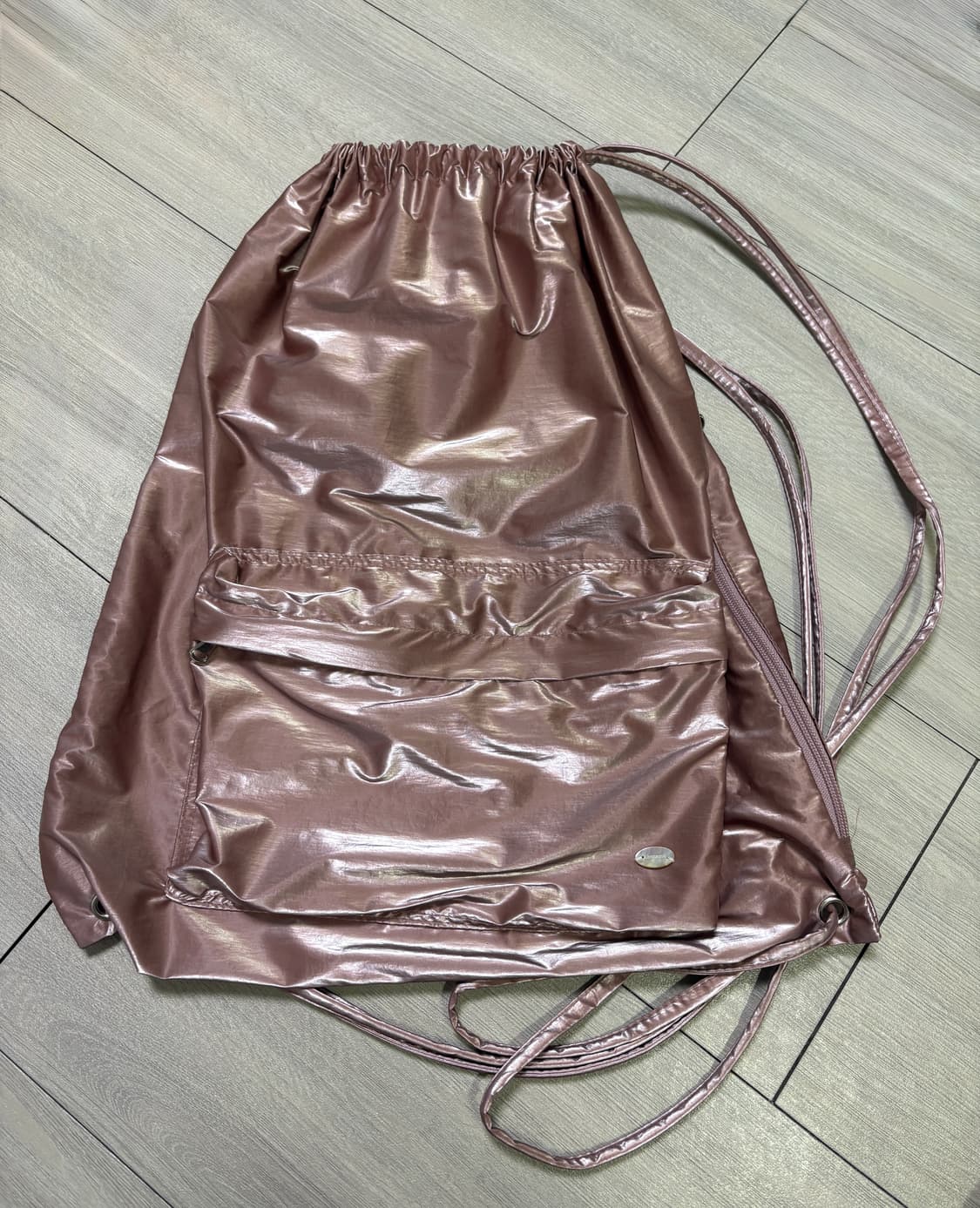 ring seoul) 글로시 스트링 백팩 핑크(거의새것) 상품이미지8