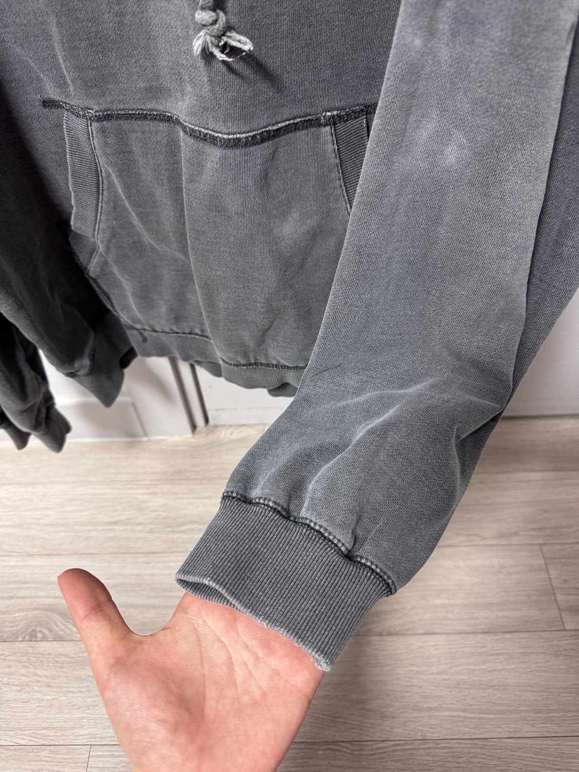 디스이즈네버댓 워싱 차콜 후드 티셔츠 상품이미지5