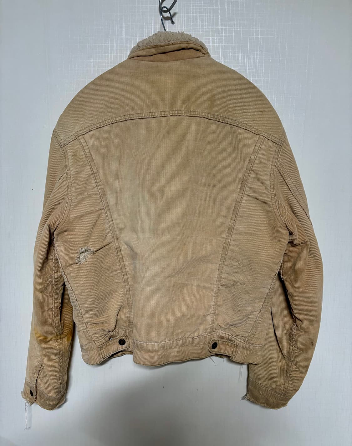 80s USA Levi's 리바이스 빈티지 코듀로이 베이지 쉐르파 자켓 상품이미지4