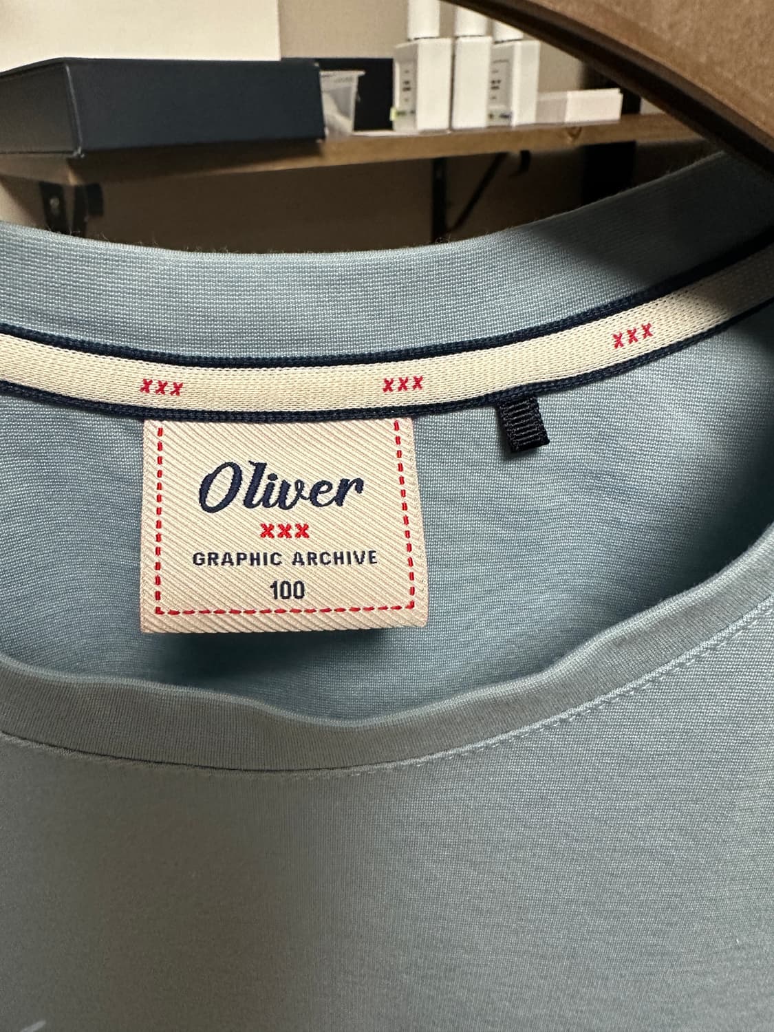 올젠 남성 올리버 요트 자수 프린트 반팔티셔츠(100)   상품이미지4