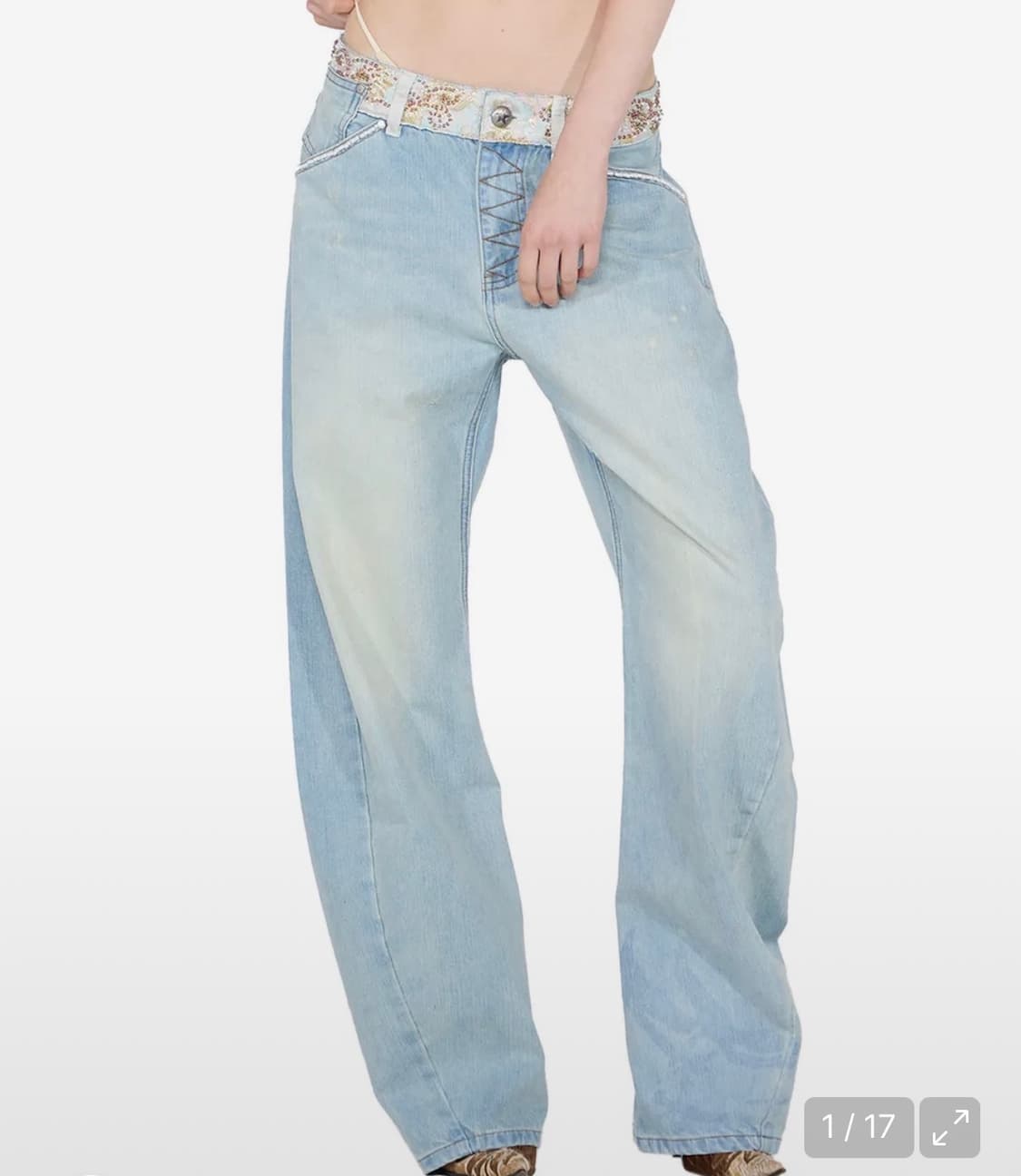 스컬프터 비즈 청바지 상품이미지1