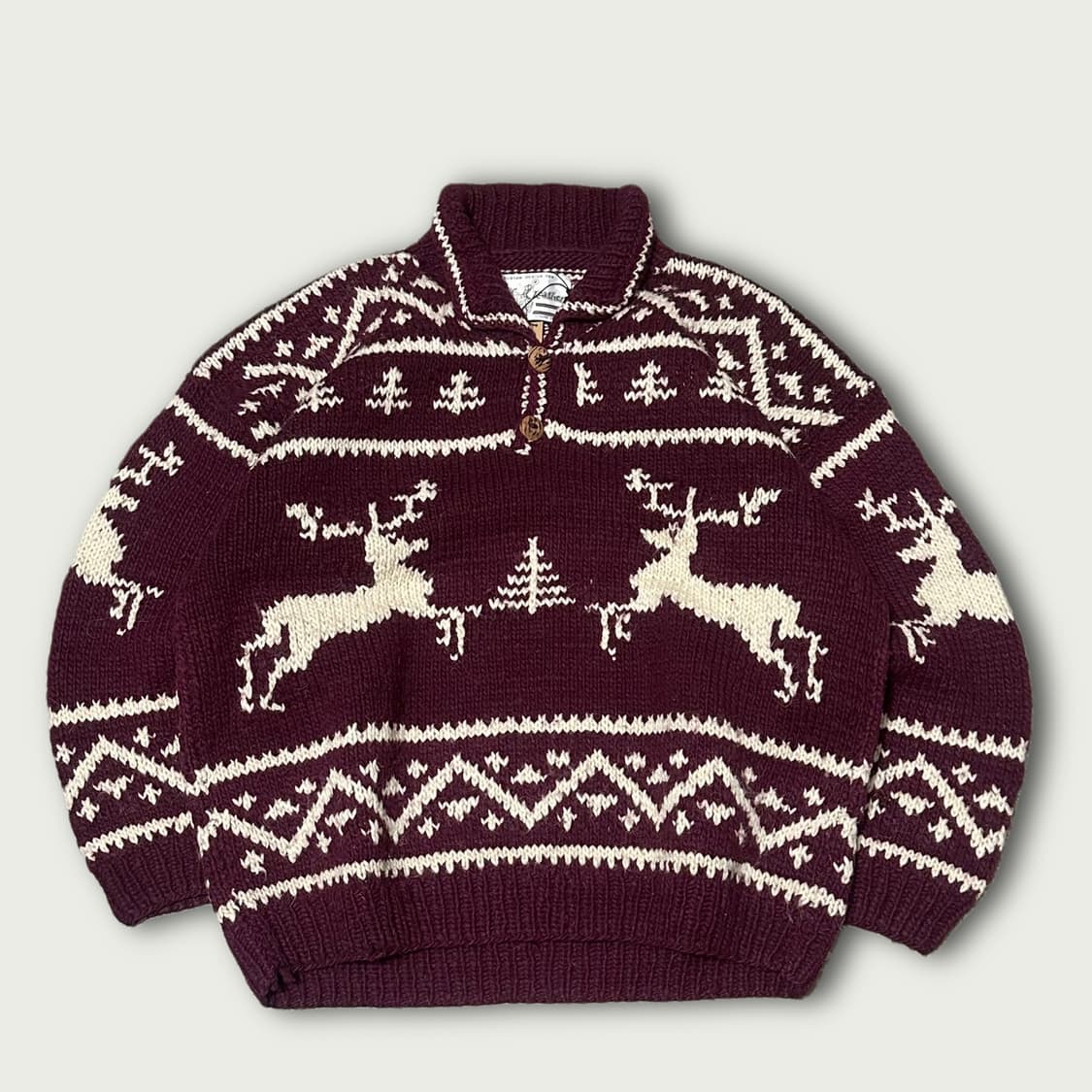 빈티지 버건디 코위찬 니트 상품이미지1