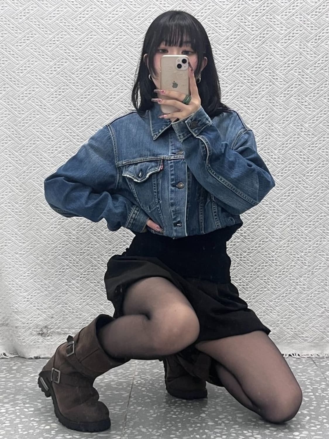 리바이스 70550 빈티지 스트릿 커스텀 크롭 데님자켓 M C11959 상품이미지2