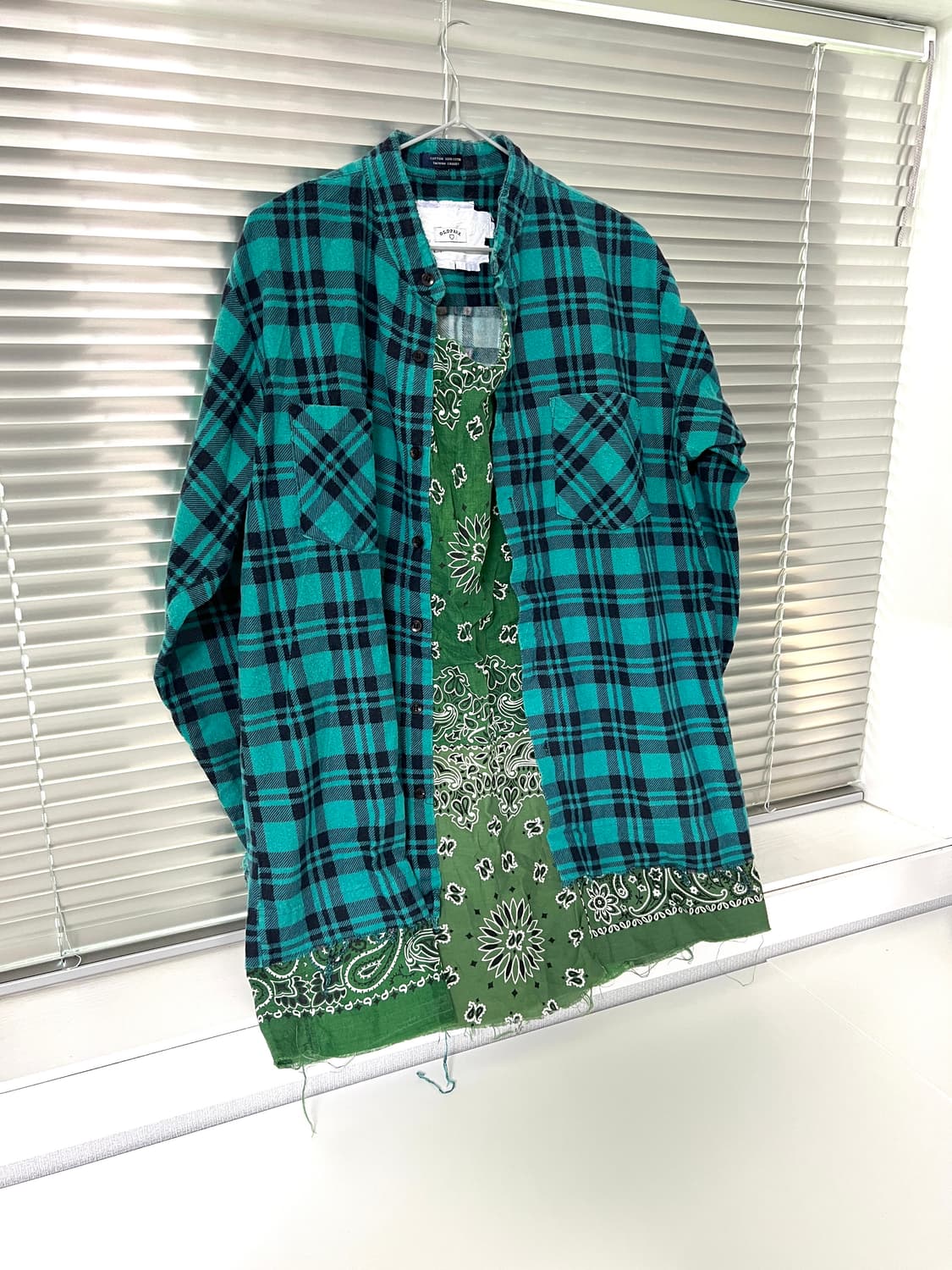OLDPARK-PAISLEY PULLOVER SHIRT GREEN 상품이미지1