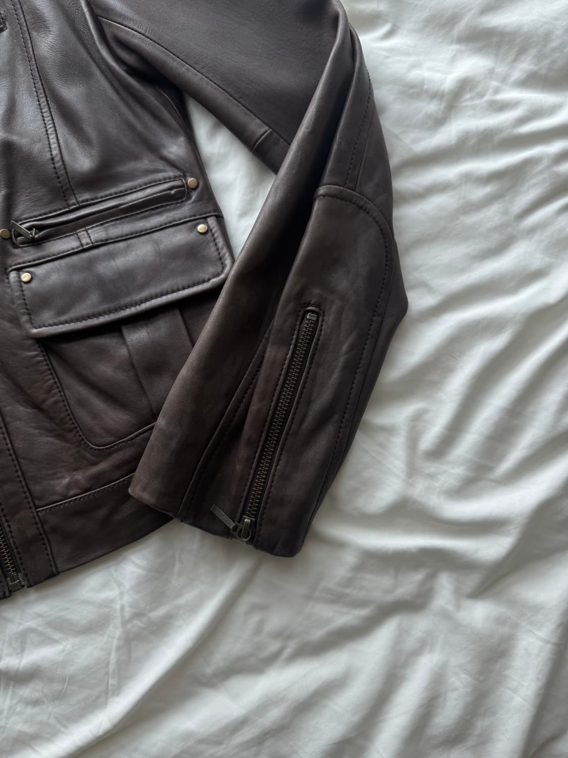 brown leather jacket 레더자켓 상품이미지2
