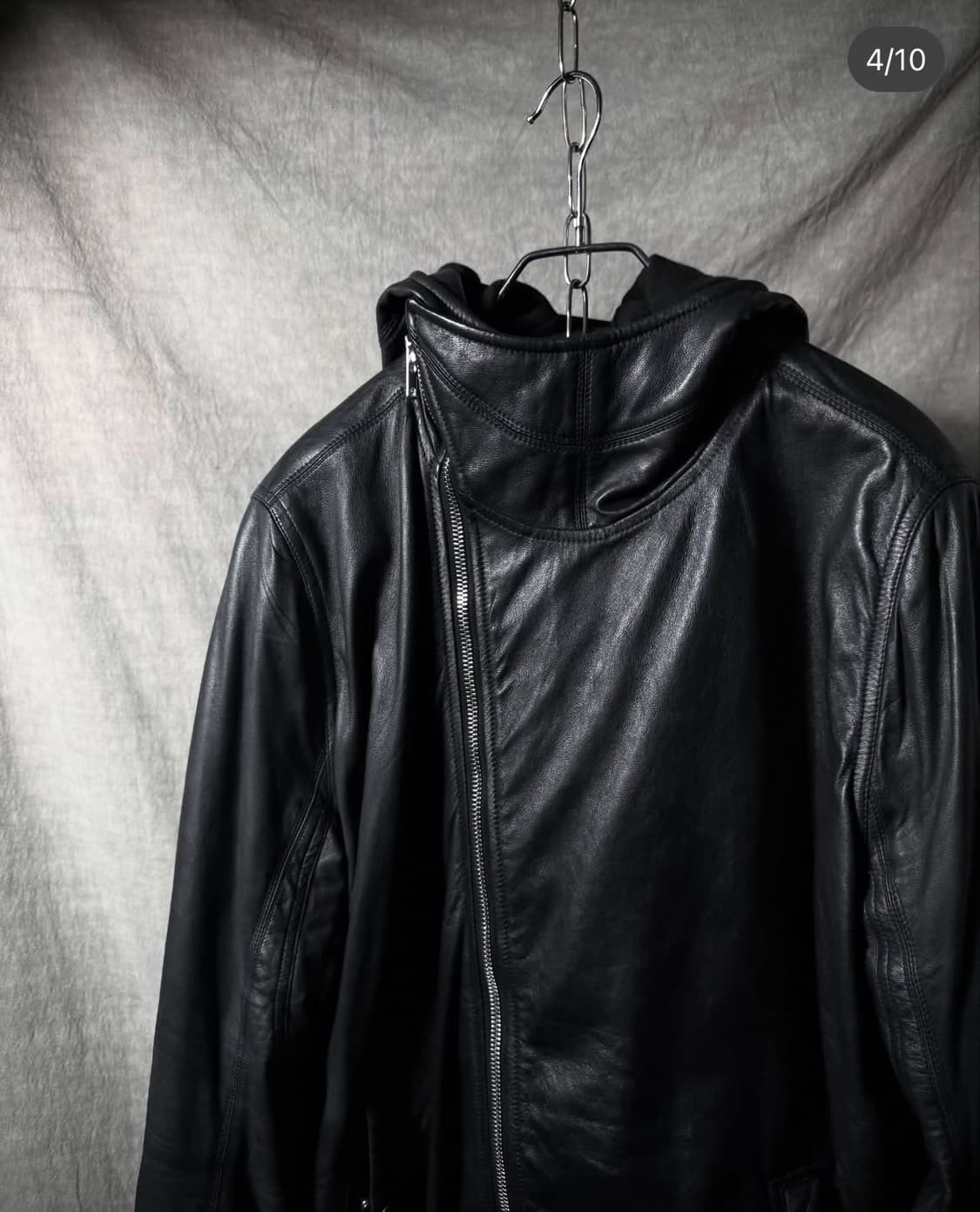 릭오웬스 2014FW Leather Hooded Jacket 상품이미지4