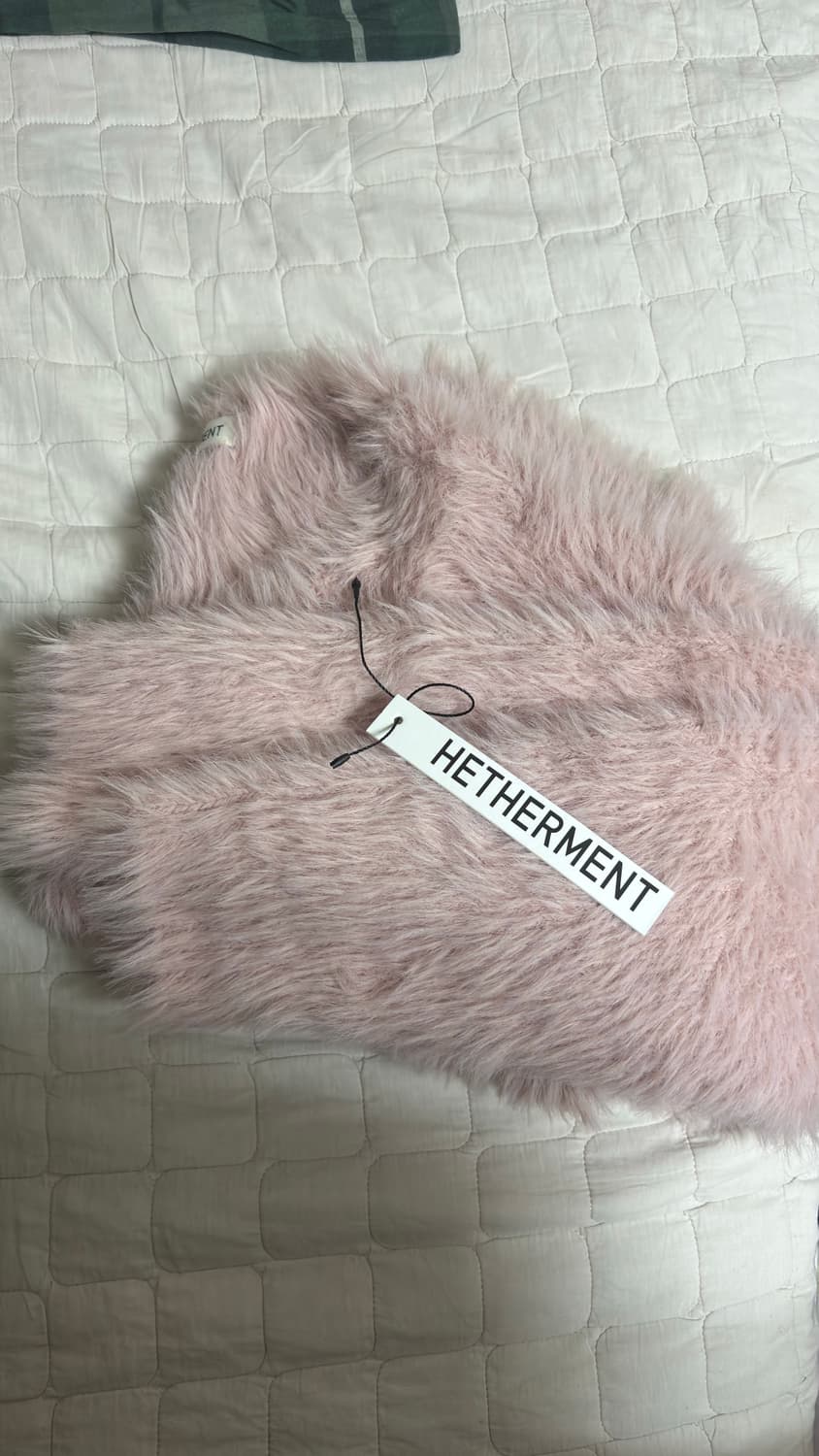 헤더먼트 테디가디건 핑크 상품이미지4