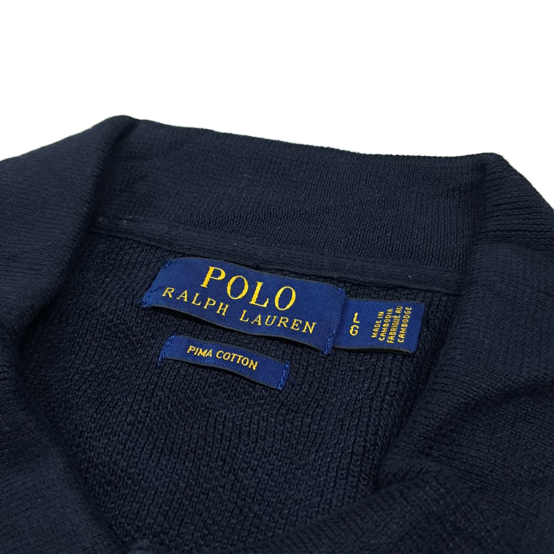 CL326 L 폴로 피마코튼 포니자수 네이비 니트 스웨터 상품이미지3