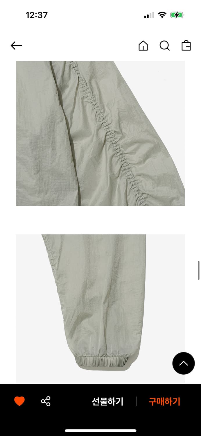 파르티멘토 Puckering Sheer Hood Zip-up Gray 상품이미지4
