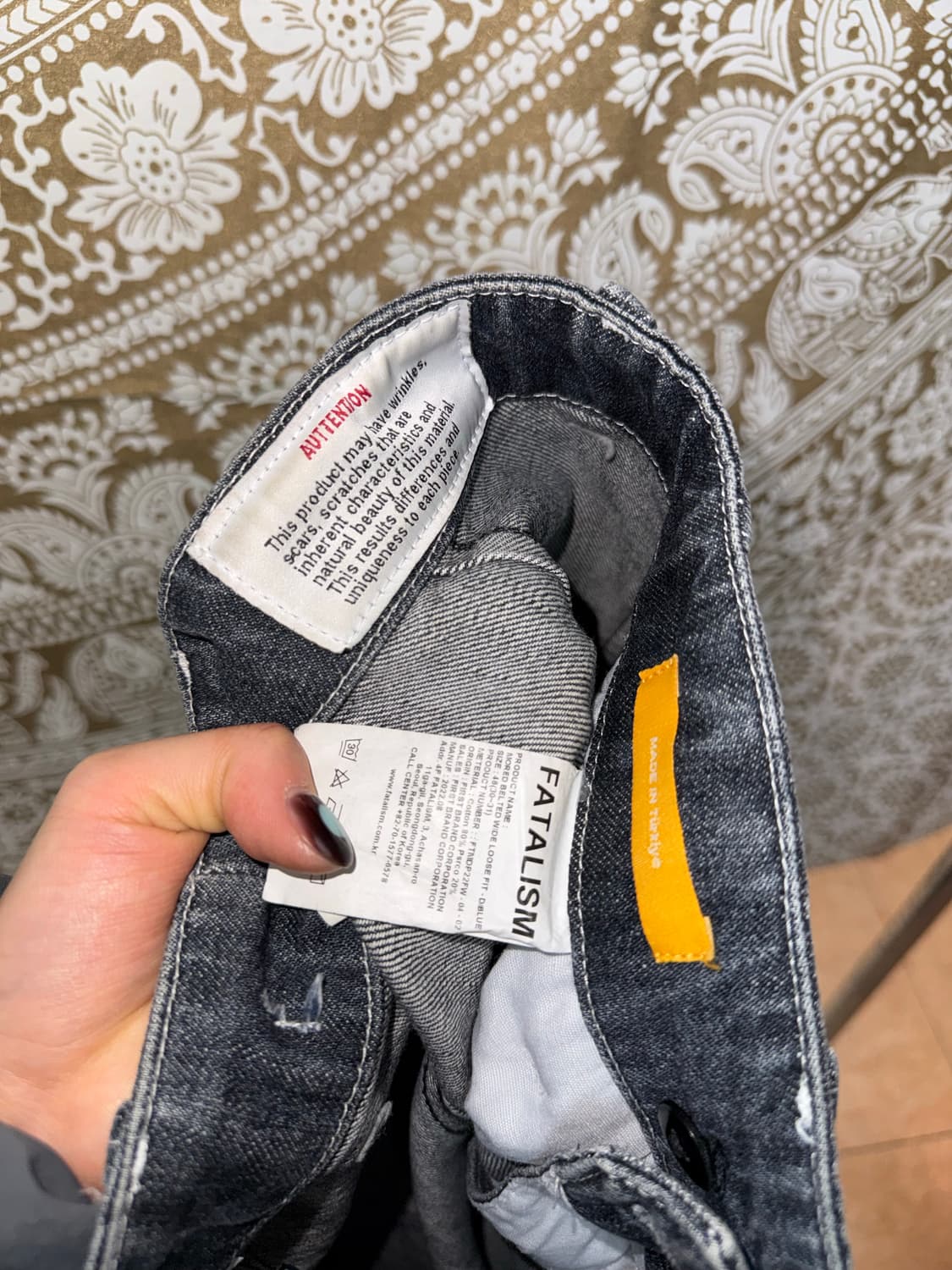 페이탈리즘 워싱 와이드 데님팬츠  상품이미지6