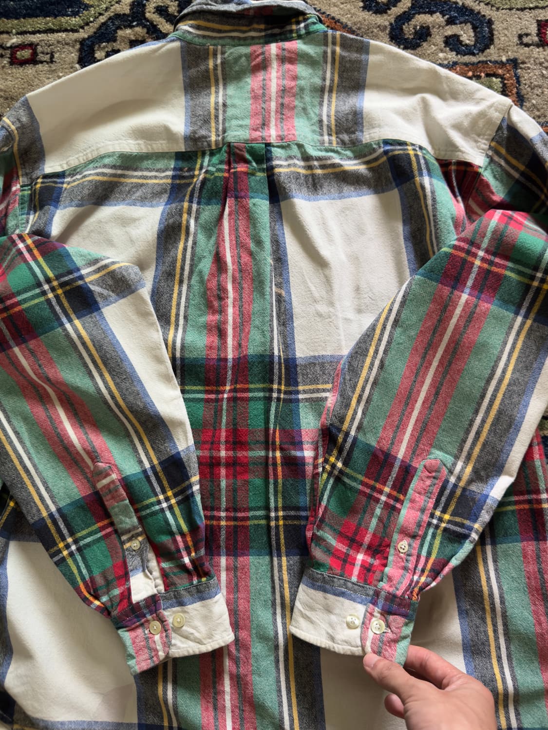 90s Gap mix check button down shirt 상품이미지7