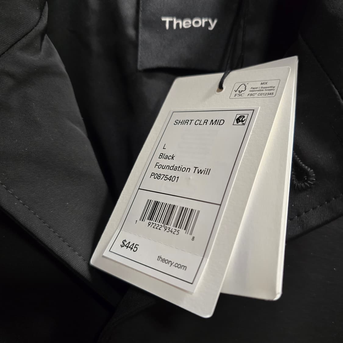 띠어리 파운데이션트윌 셔츠자켓 L 상품이미지2