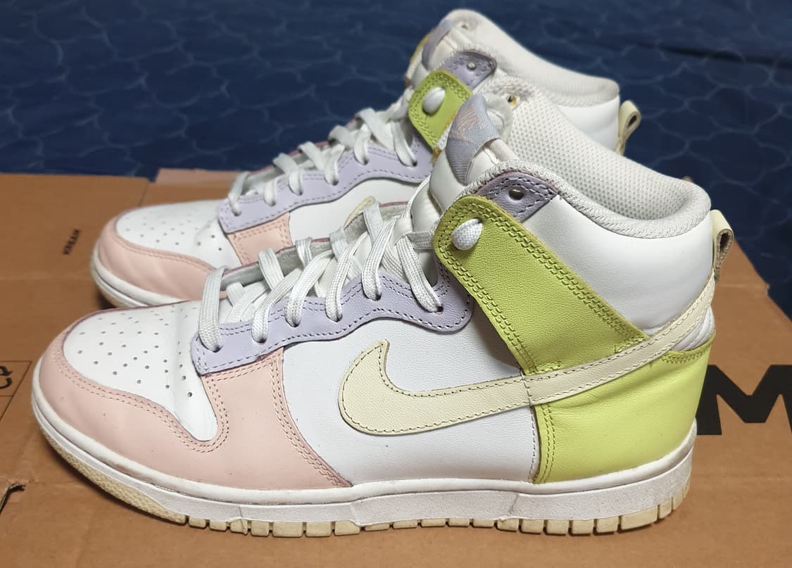 나이키 우먼스 덩크하이 캐시미어 레몬 화이트 트위스트 (245) 상품이미지2