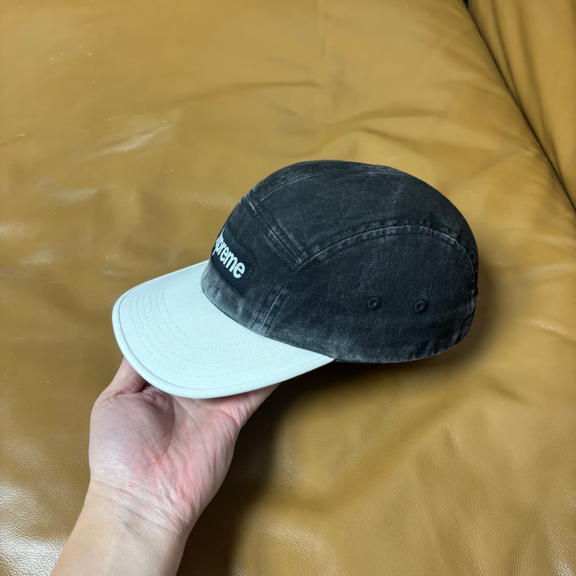 슈프림 캠프캡 모자 박스로고 피그먼트 블랙 상품이미지4