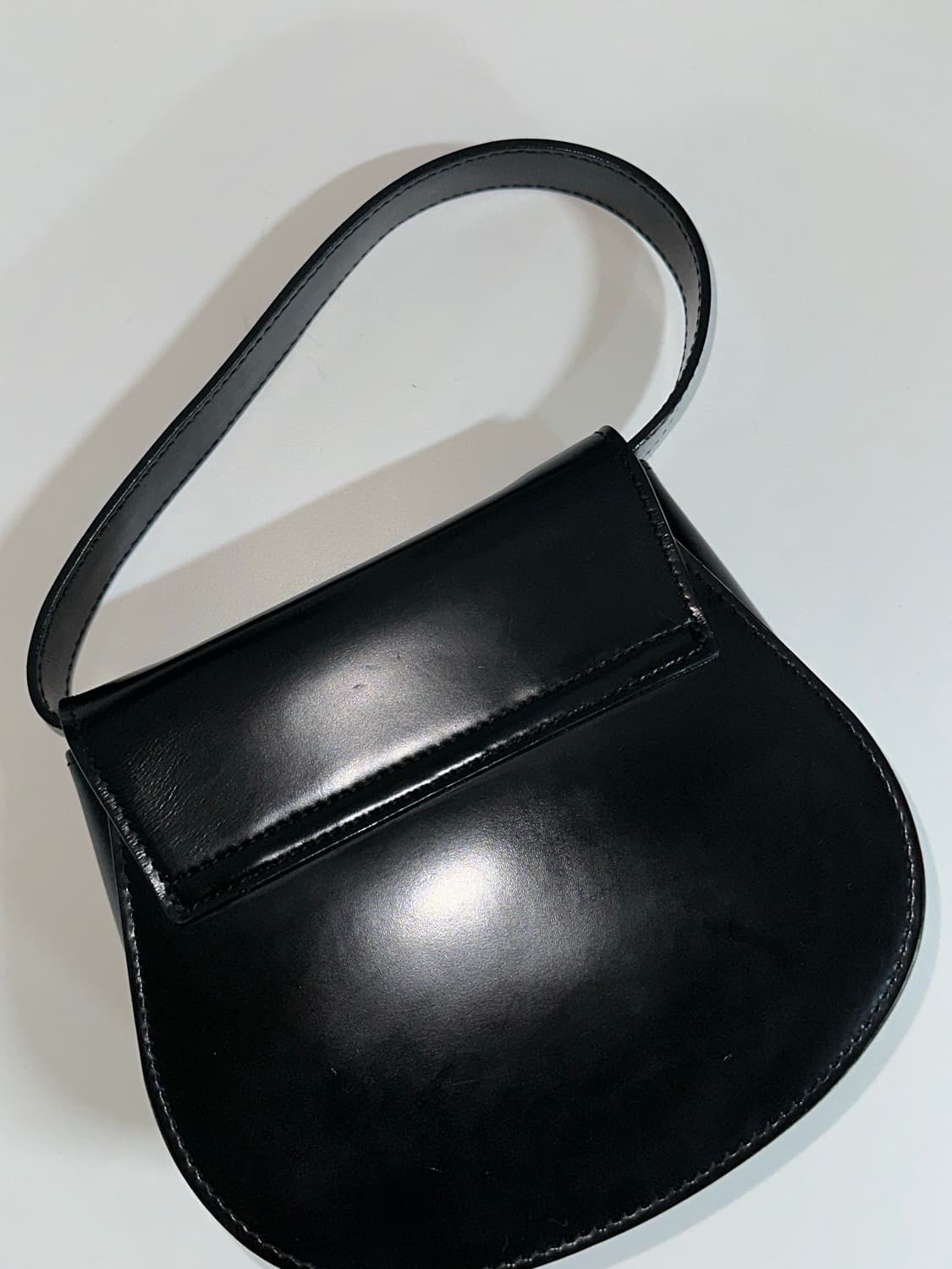 꼼데가르송 폴드 오버탑 미니백 블랙 상품이미지7