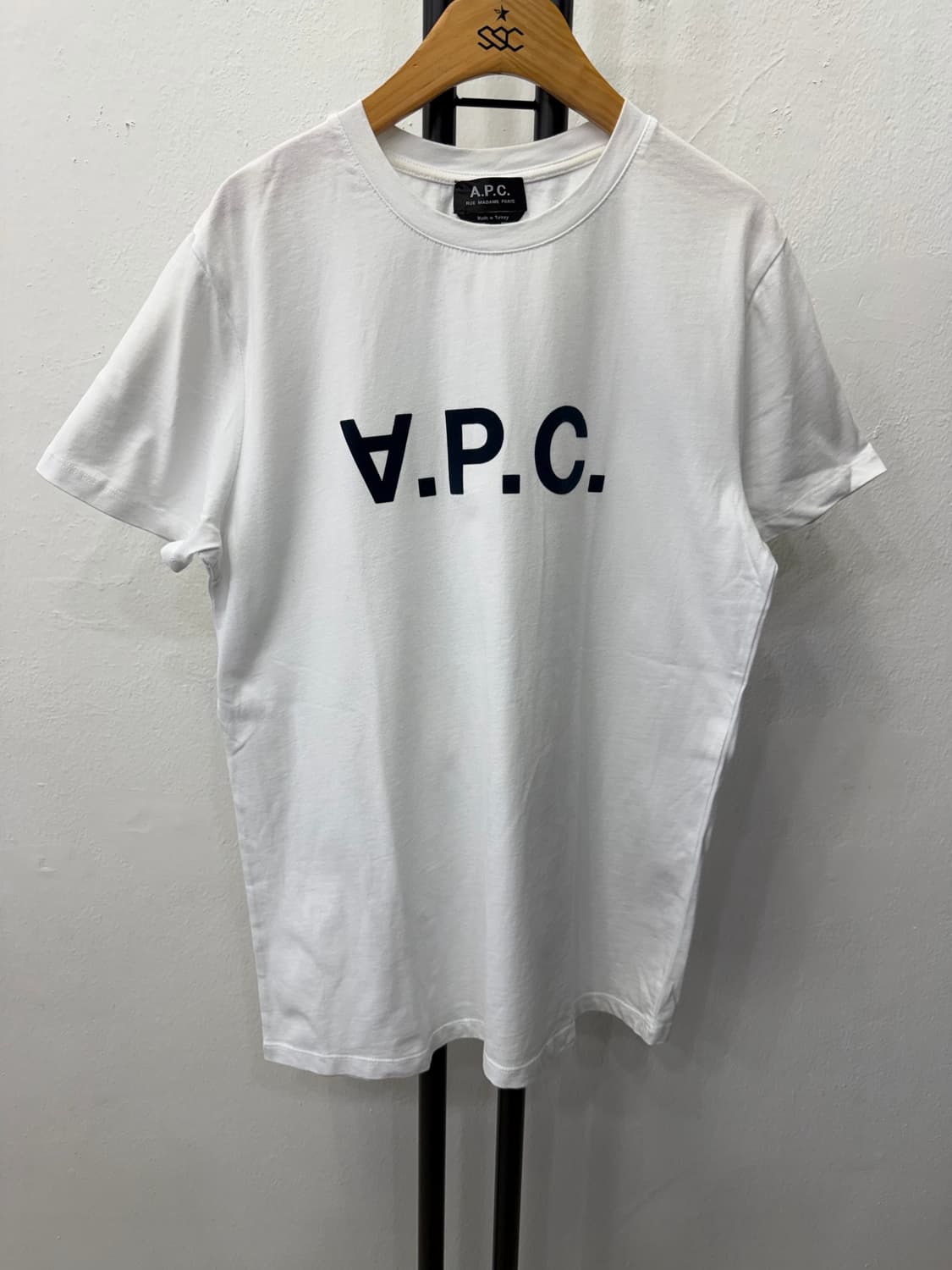 정품) A.P.C. 아페쎄 남녀공용 로고 반팔 티셔츠 S 상품이미지1