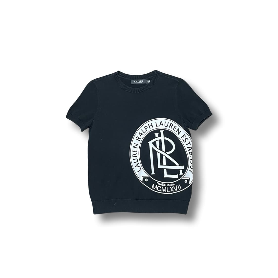 [S] 폴로 랄프로렌 블랙 반팔 니트 티셔츠 상품이미지1