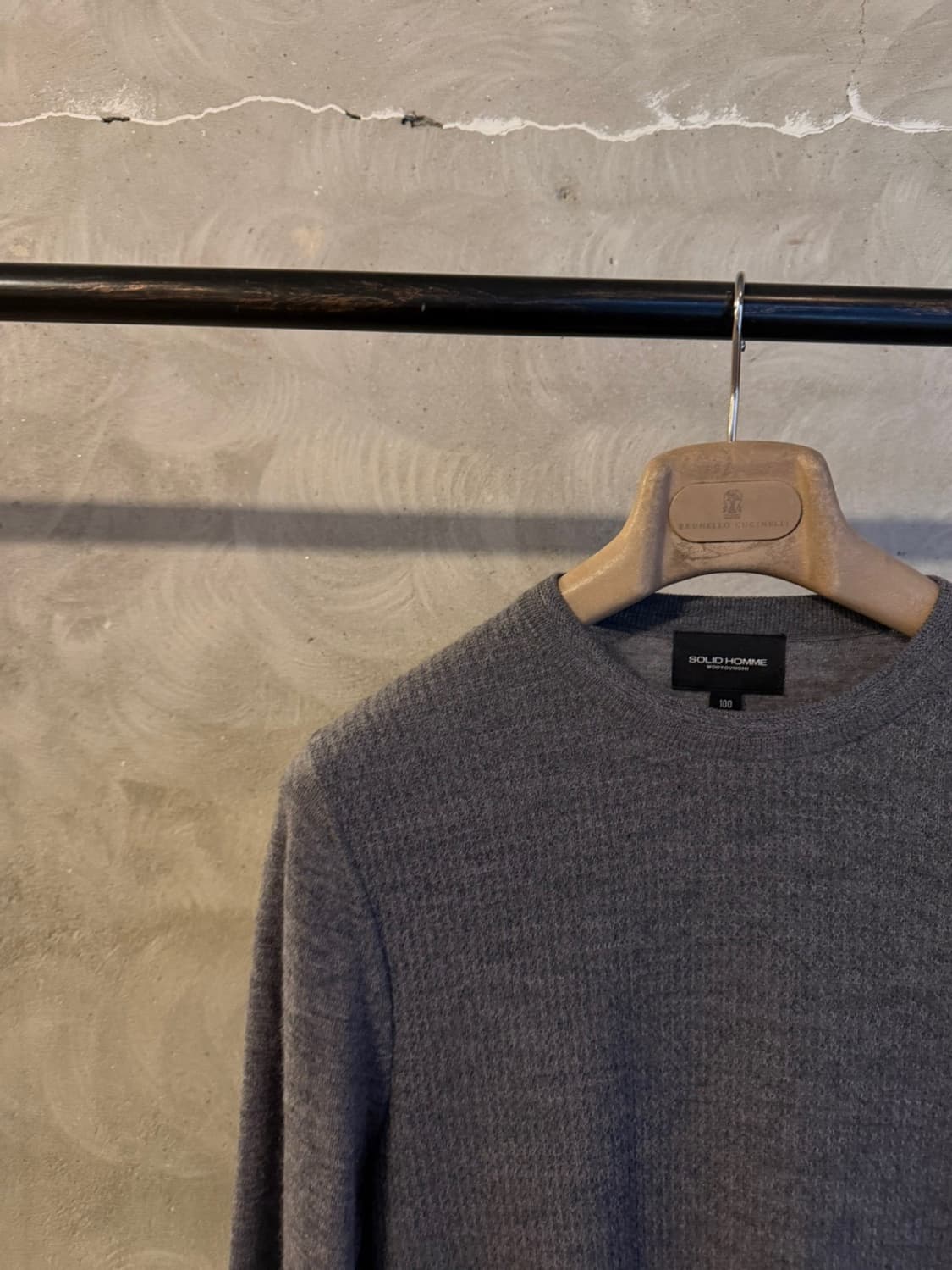 솔리드옴므 크루넥 니트 100 상품이미지2