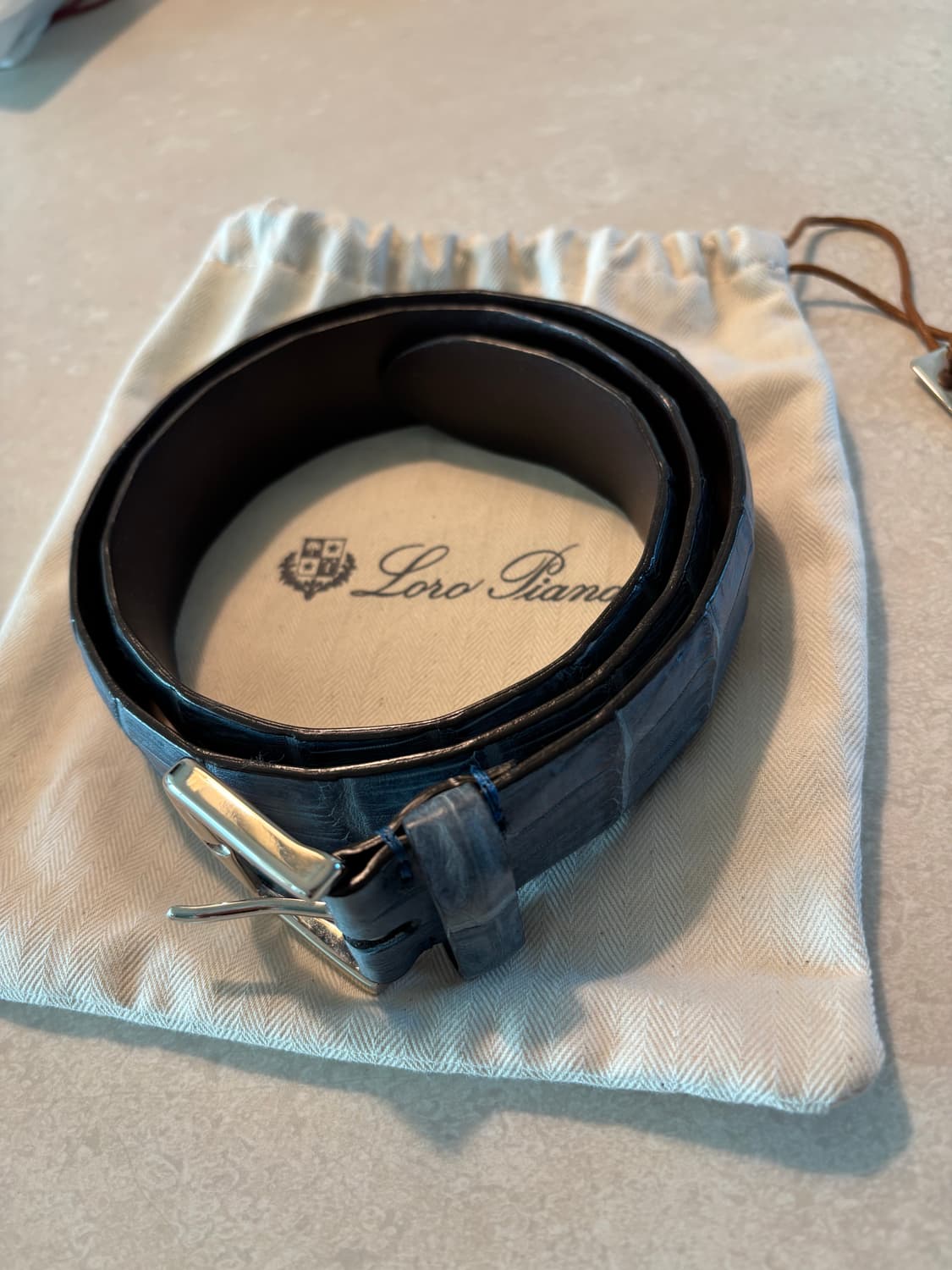 [판매] 로로피아나 악어가죽 벨트 (CITES / 크로커다일) 상품이미지2