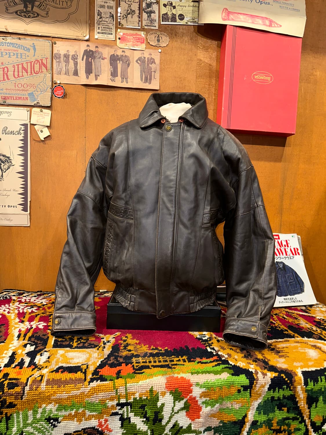 ( XL ) 가죽자켓 레더자켓 봄버자켓 빈티지가죽 a2가죽 항공점퍼 상품이미지2