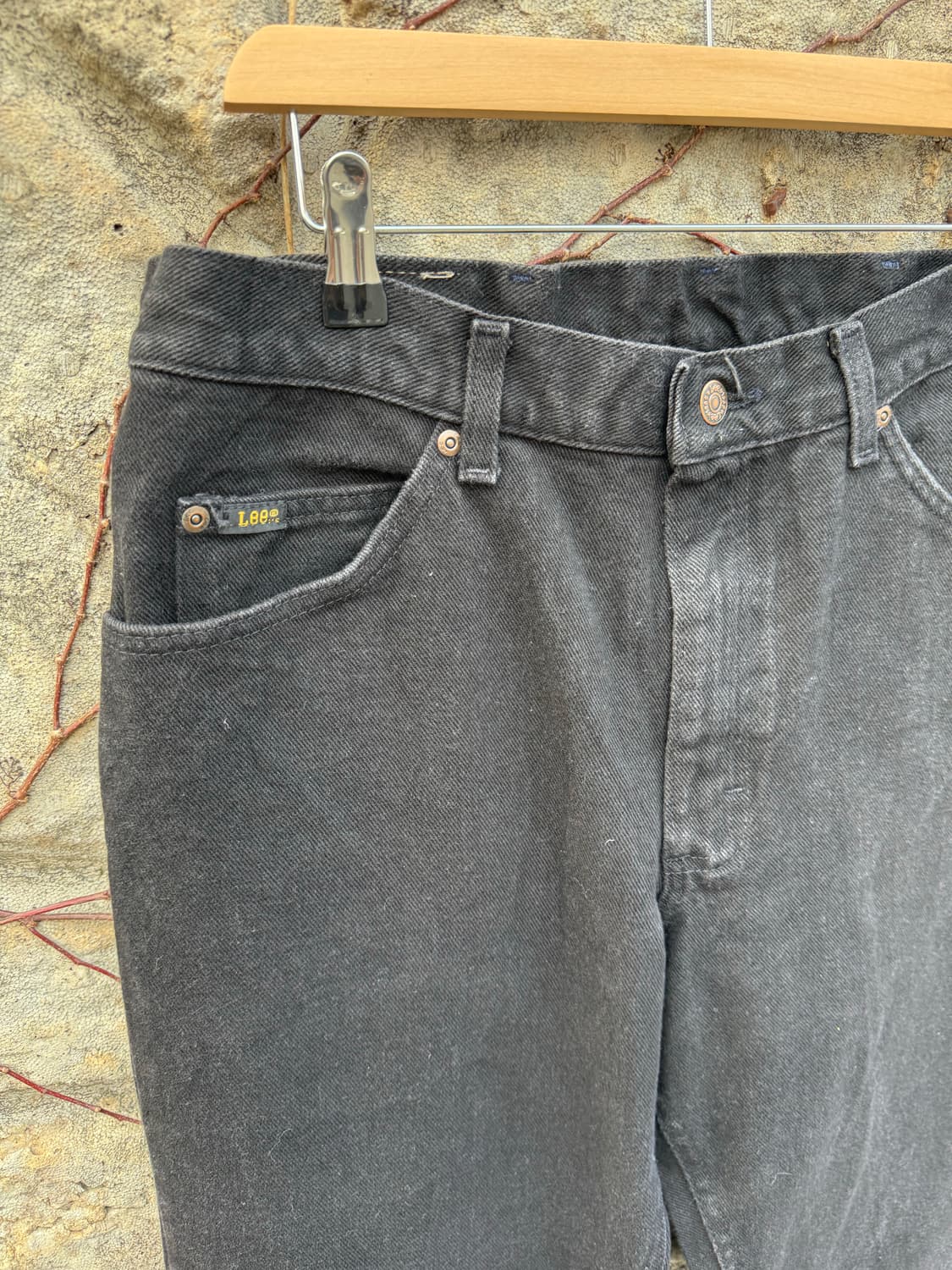 90s lee 빈티지 200 레귤러 스트레이트핏 블랙 데님 팬츠 블랙진 상품이미지3