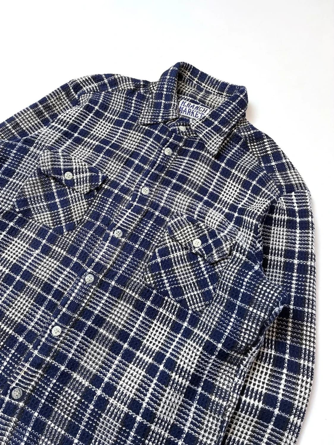H RANCH MARKET 00s 재팬 트위드 셔츠 PN5307 상품이미지2