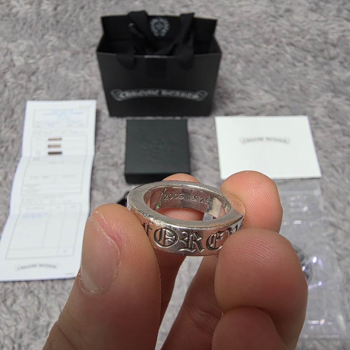 {클로젯}[18호][풀구성+일본현지영수증]크롬하츠 포에버링 상품이미지5