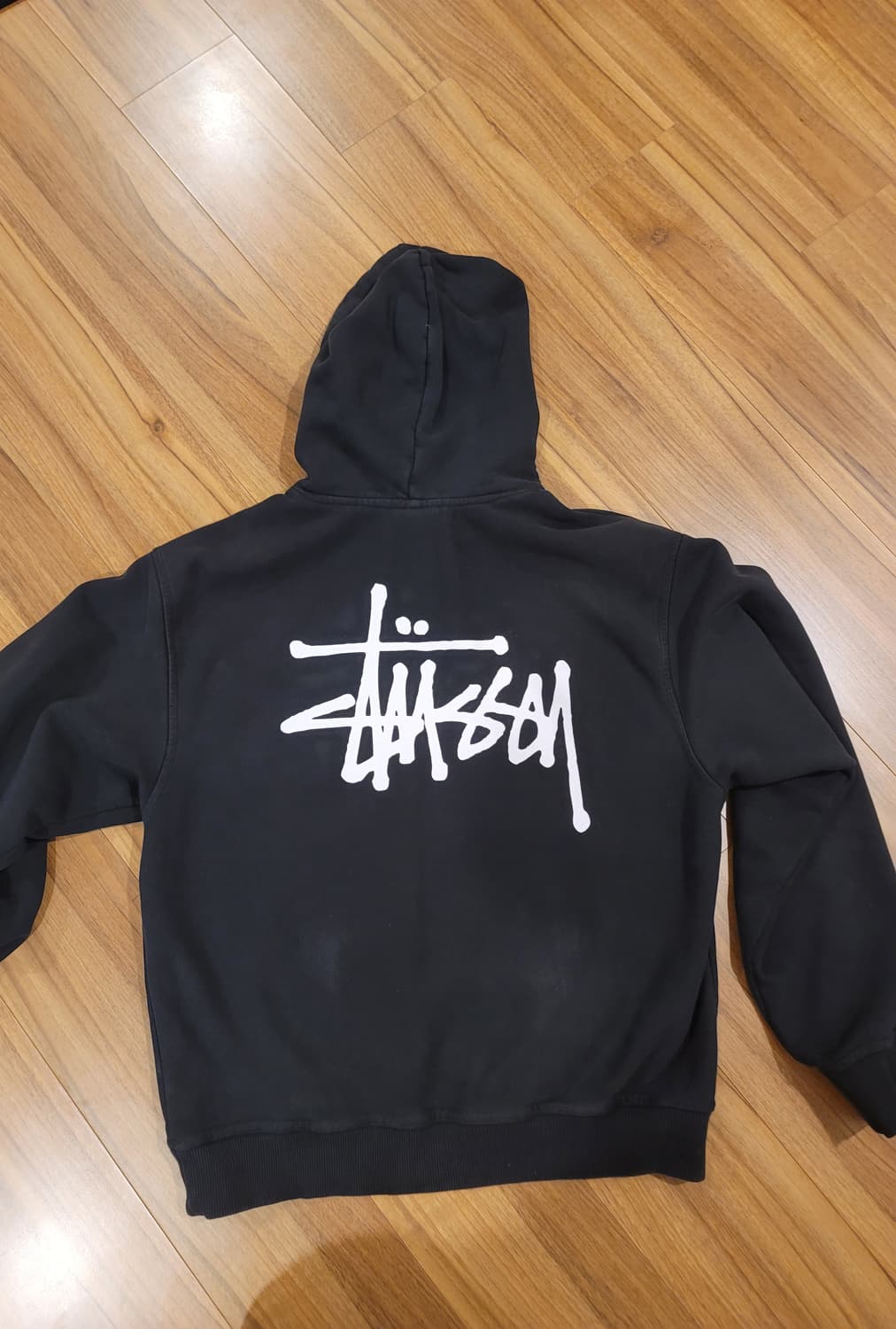 스투시 베이직 스투시 후드 블랙 상품이미지3