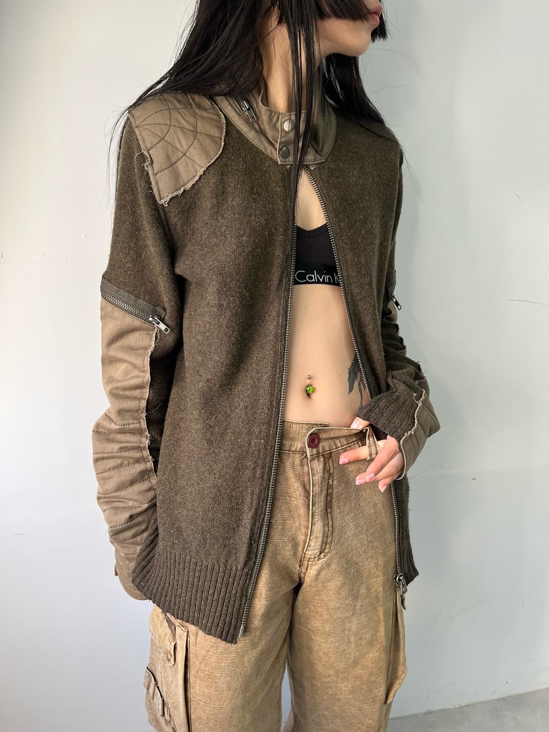 디젤 그런지 롱 슬리브 집업 상품이미지3