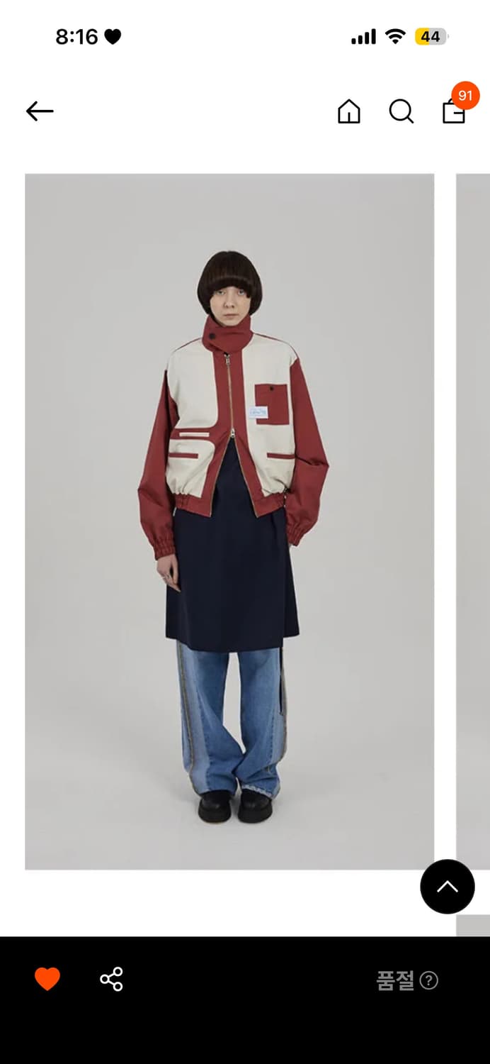 [F] 필인더블랭크 I.O 봄버 자켓 브릭 상품이미지7