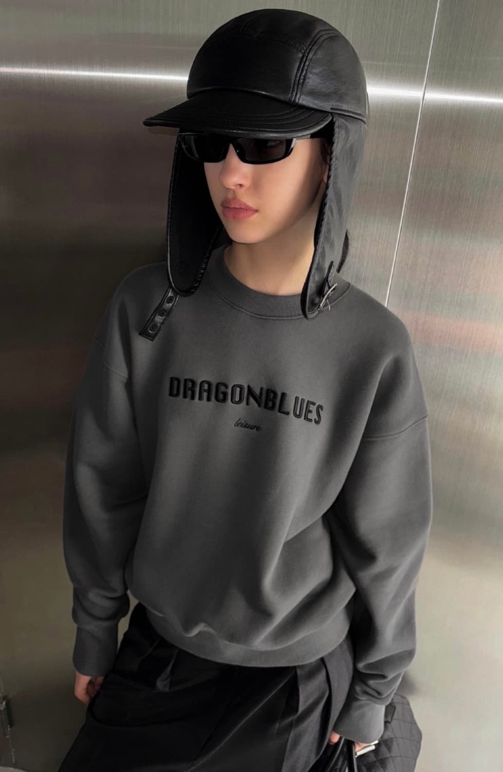 새상품) 드래곤블루스 레더 에비에이터 햇 트루퍼햇 가죽 귀달이 모자리 상품이미지8