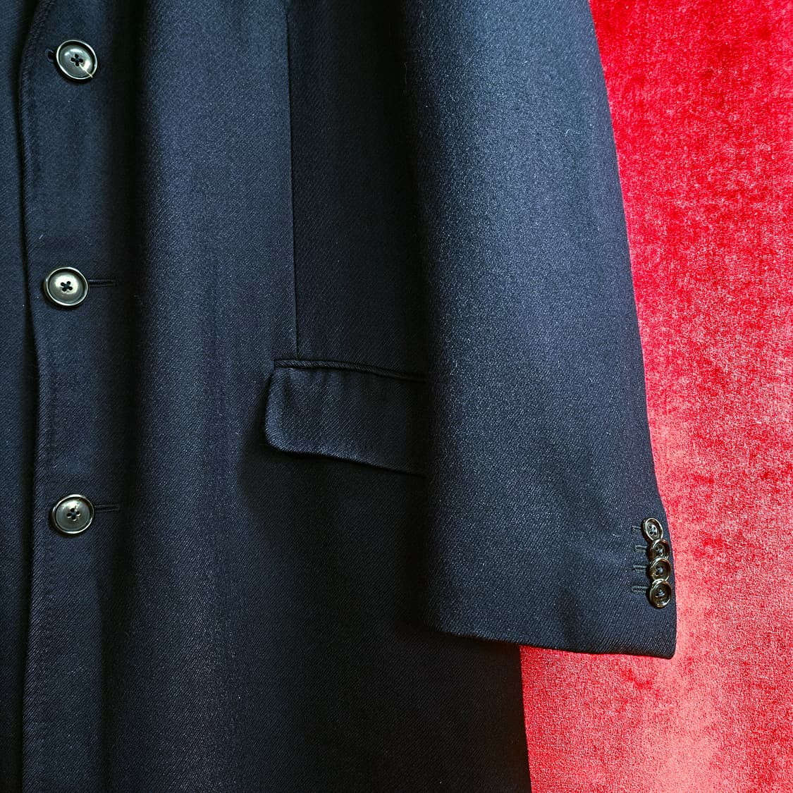 에르메네질도 제냐 Wool 100% 네이비 루즈핏 롱 코트 54size 상품이미지4